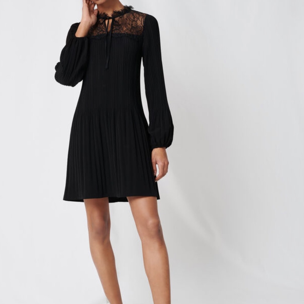Black Maje lace dress